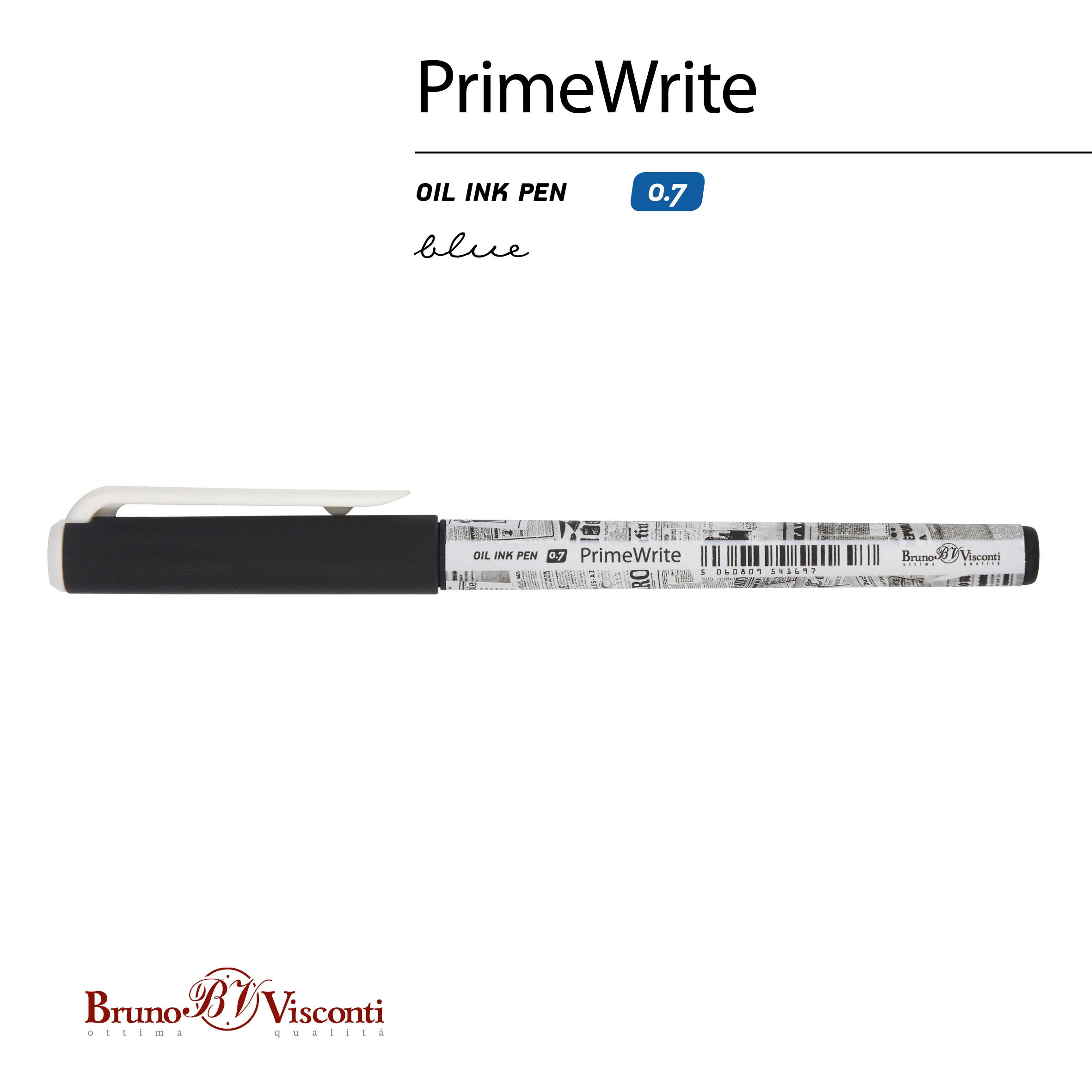 РУЧКА "PrimeWrite. Газета-4" С ЧЕРНИЛАМИ НА МАСЛЯНОЙ ОСНОВЕ, 0.7 ММ,