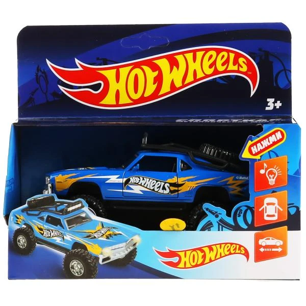 Машина металл свет-звук hot wheels СПОРТКАР, 12,5 см, двери, инерц, Технопарк