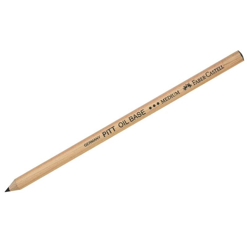 Масляный карандаш Faber-Castell "Pitt Oil Base", черный, средний.