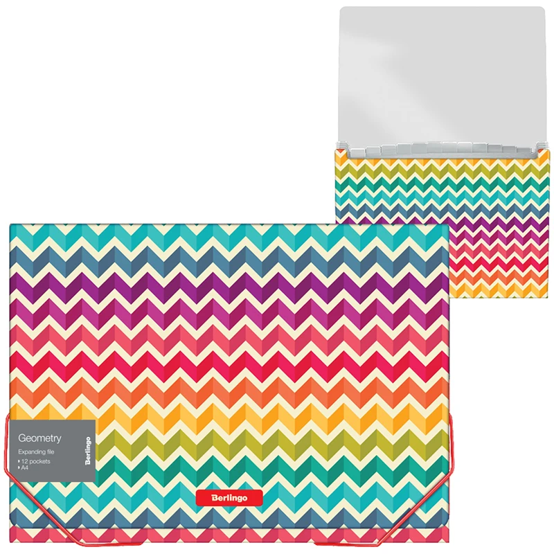 Папка 12 отделений Berlingo "Geometry" A4, 330*240*25мм, 700мкм, на Папка 12 отделений Berlingo "Geometry" A4, 330*240*25мм, 700мкм, на