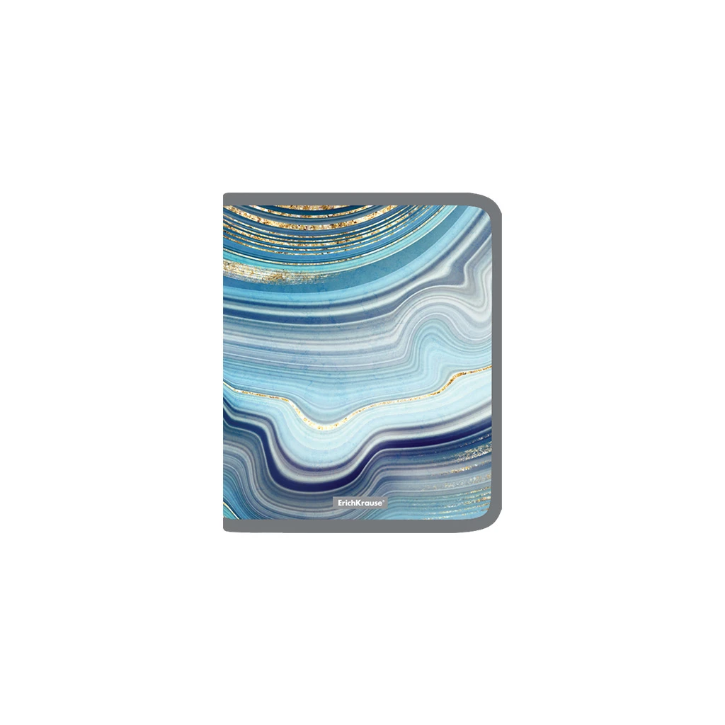 Папка для тетрадей на молнии пластиковая Erich Krause Marble Kyanite, А5+ (в