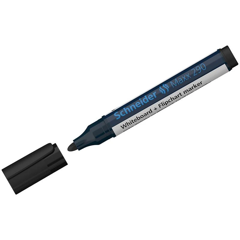 Маркер для белых досок и флипчартов Schneider "Maxx 290" черный,