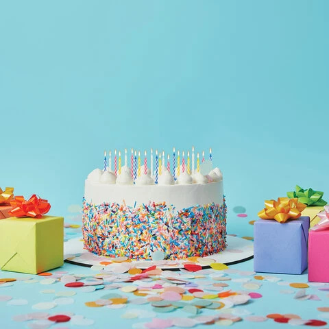 Набор свечей для торта 24 шт., 6 см, 24 держателя, ЗОЛОТАЯ СКАЗКА, в блистере,