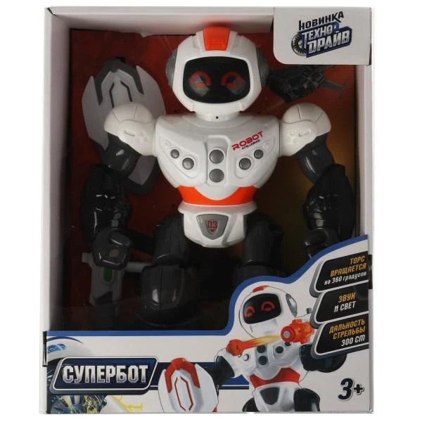Робот на батарейках супербот, на бат, свет/звук, Робот на батарейках супербот, на бат, свет/звук,
