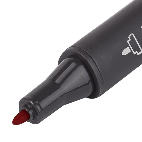 Маркер для скетчинга двусторонний 1 мм - 6 мм BRAUBERG ART CLASSIC, КРАСНАЯ