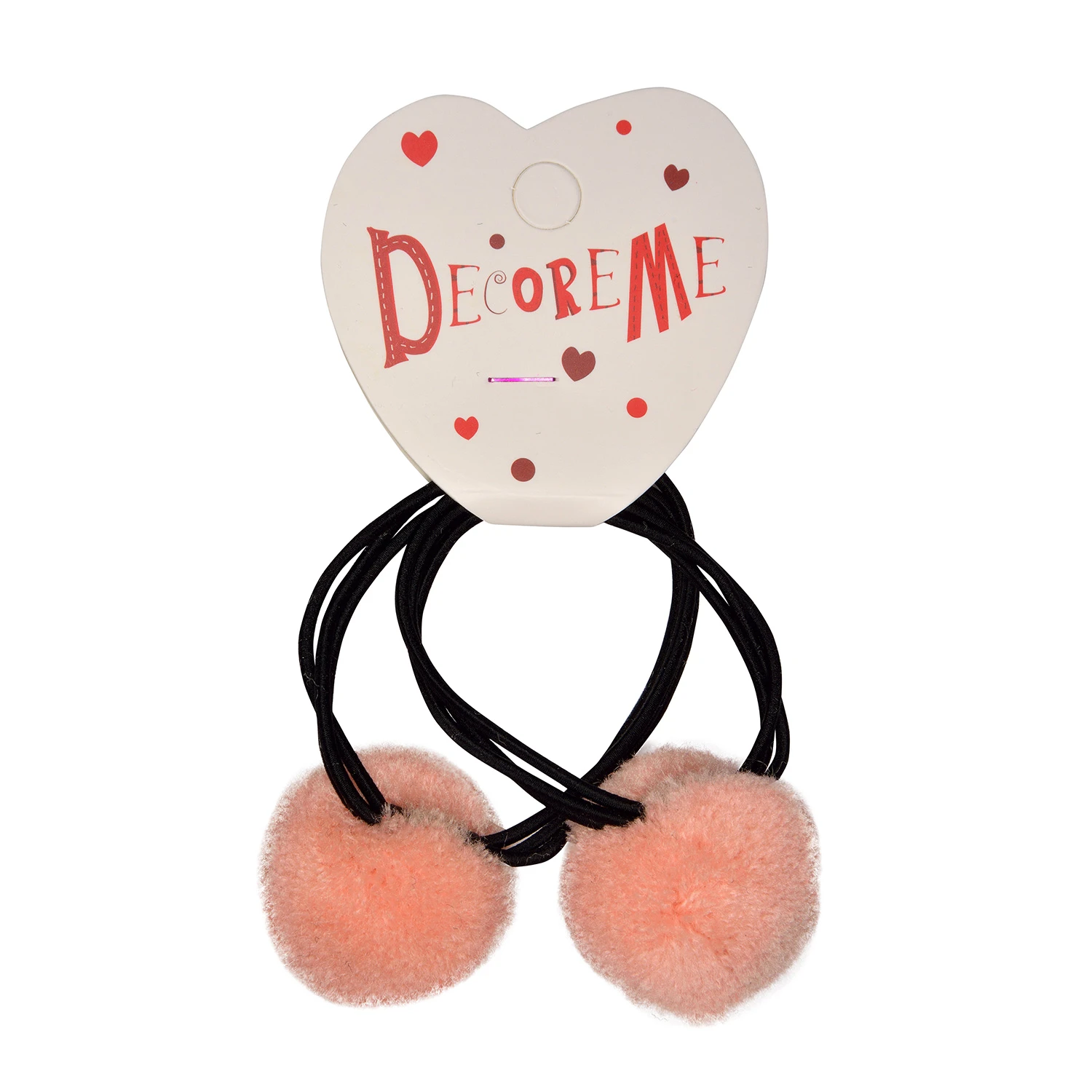 РЕЗИНКА ДЛЯ ВОЛОС С ПОМПОНАМИ "МЯГКИЕ ШАРИКИ" 2 ШТ, 5 ЦВЕТОВ