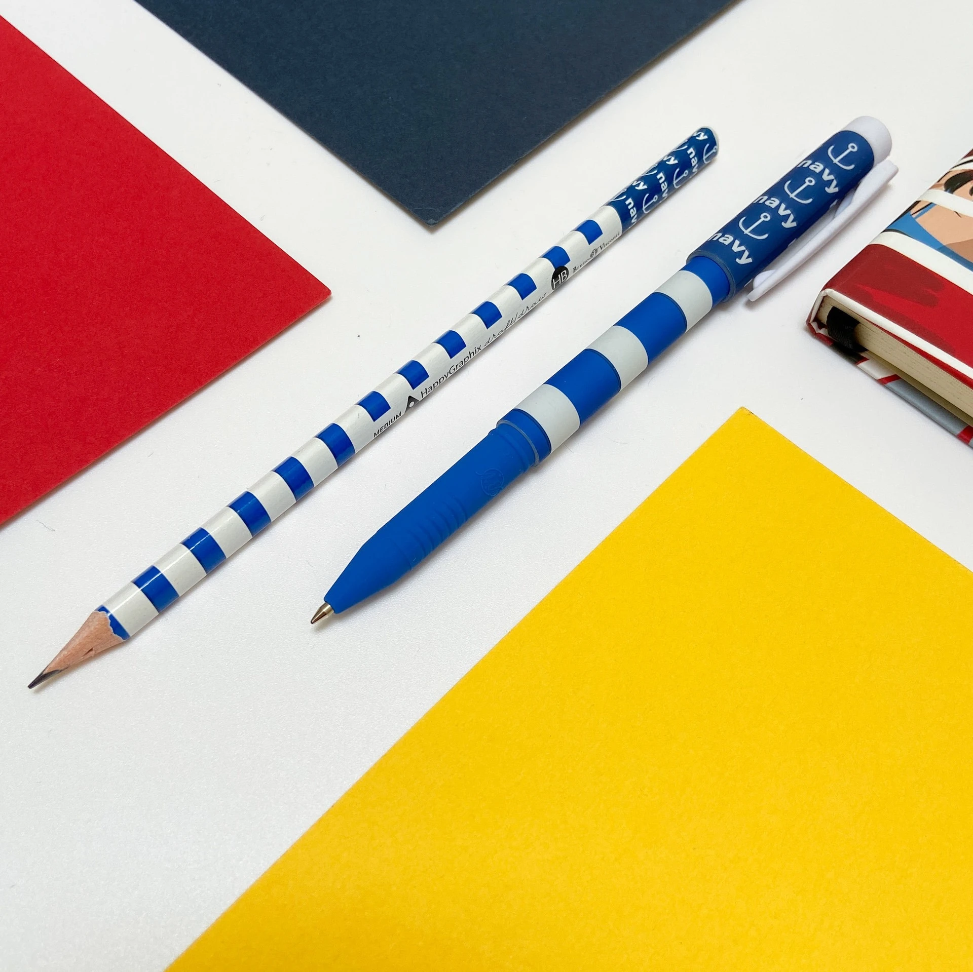 КАРАНДАШ ЧЕРНОГРАФИТОВЫЙ "HappyGraphix" МОРСКОЙ НВ