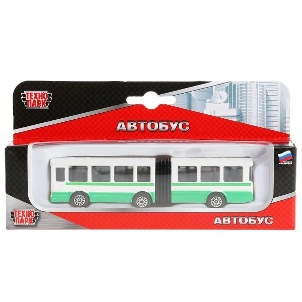 Машина металл АВТОБУС с резинкой 12 см, коробка. Технопарк