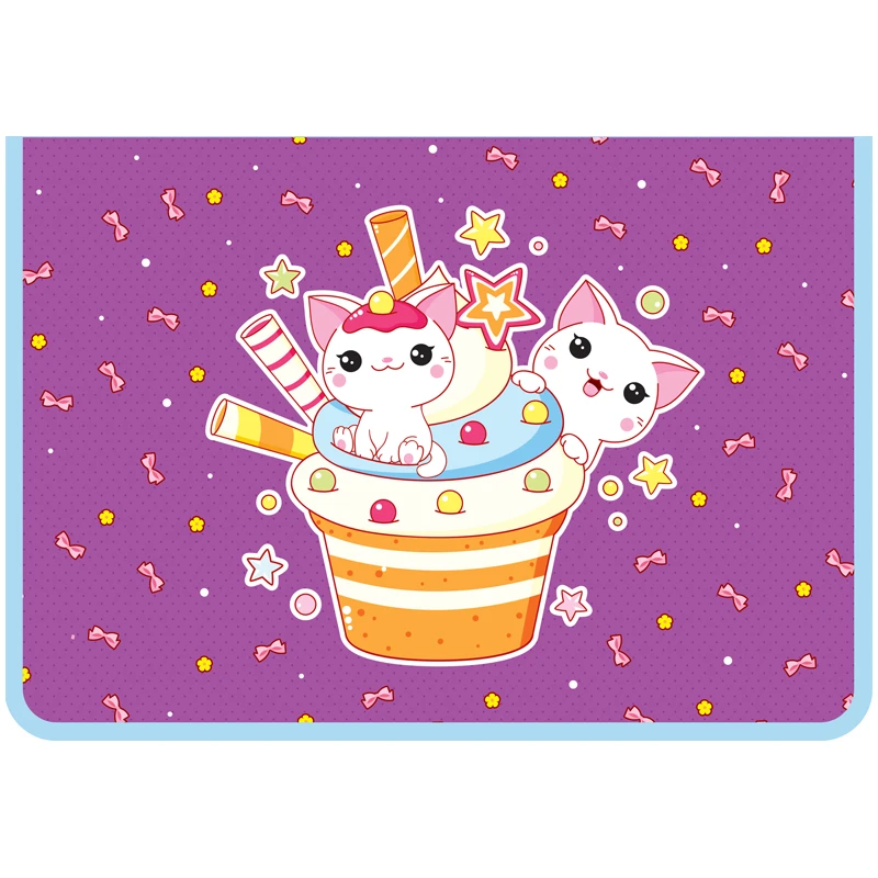 Папка для тетрадей 2 отделения А4 ArtSpace "Sweet Cats", пластик, на Папка для тетрадей 2 отделения А4 ArtSpace "Sweet Cats", пластик, на
