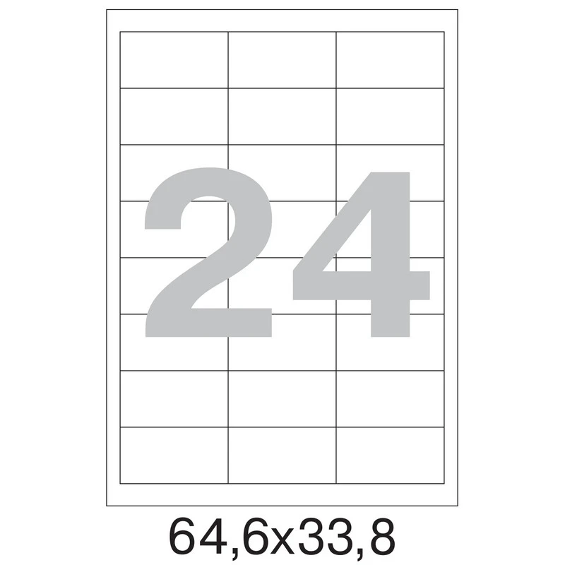 Этикетки самоклеящиеся Office Label 64,6х33,8 мм /24 шт. на лист А4 50 лис Этикетки самоклеящиеся Office Label 64,6х33,8 мм /24 шт. на лист А4 50 лис