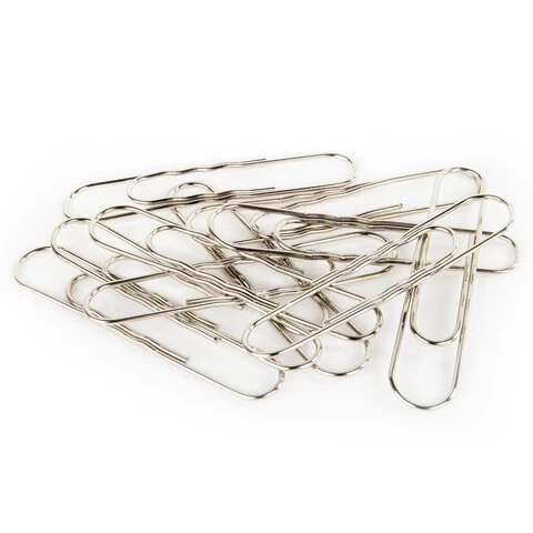 Скрепки большие 78 мм, BRAUBERG, никелированные, гофрированные, 50 шт., в