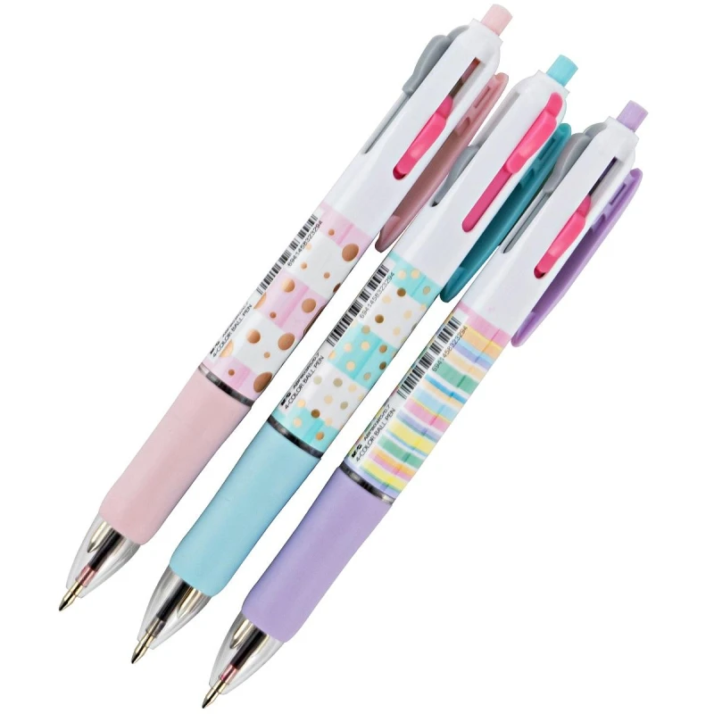 Ручка шариковая автоматическая M&G 4 цвета в 1, манж, 0,7 мм в ассортименте