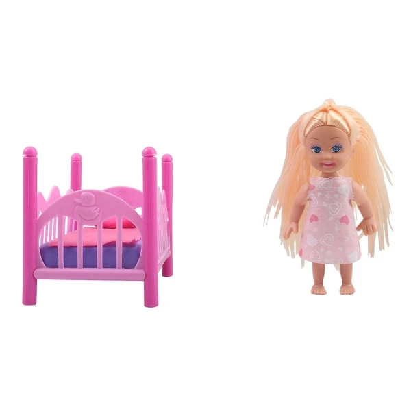 Набор игровой Bondibon куколка OLY с кроваткой, арт.K899-27