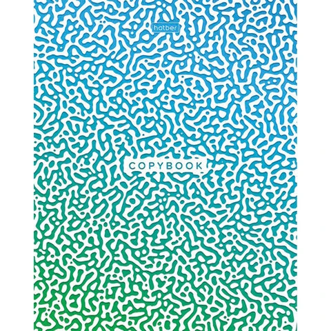 Тетрадь А5, 40 л., HATBER, скоба, клетка, глянцевая ламинация, "Радужные