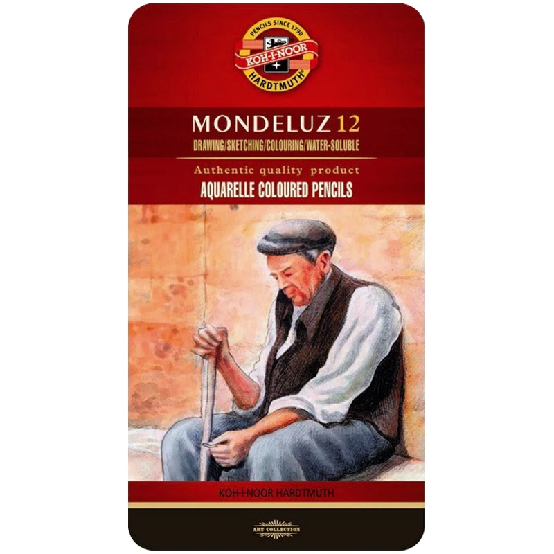 Карандаши акварельные Koh-I-Noor "Mondeluz Old Man 3722" 12цв, Карандаши акварельные Koh-I-Noor "Mondeluz Old Man 3722" 12цв,