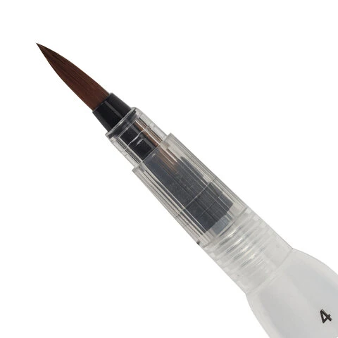 Кисть художественная BRAUBERG ART DEBUT, с резервуаром для воды, синтетика, № 4, Кисть художественная BRAUBERG ART DEBUT, с резервуаром для воды, синтетика, № 4,