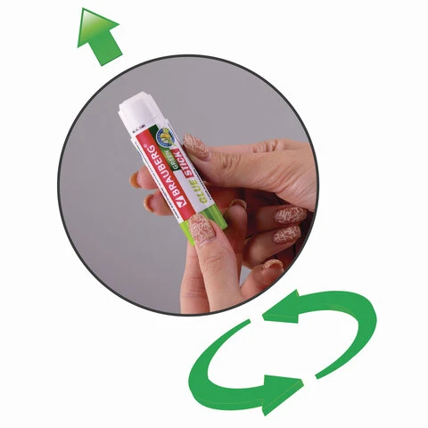Клей-карандаш на натуральной основе BRAUBERG GREEN, 15 г, 270437 Клей-карандаш на натуральной основе BRAUBERG GREEN, 15 г, 270437