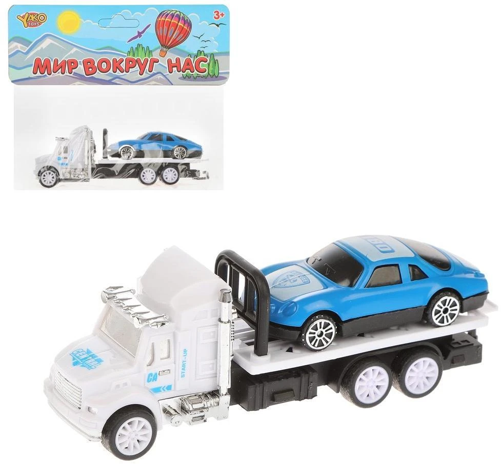 Игровой набор Автовоз, в комплекте: машина инерционная, машина без механизма.