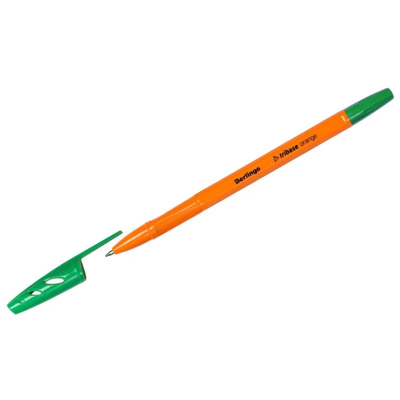 Ручка шариковая Berlingo "Tribase Orange", зеленая, 0,7мм. CBp_70914 Ручка шариковая Berlingo "Tribase Orange", зеленая, 0,7мм. CBp_70914