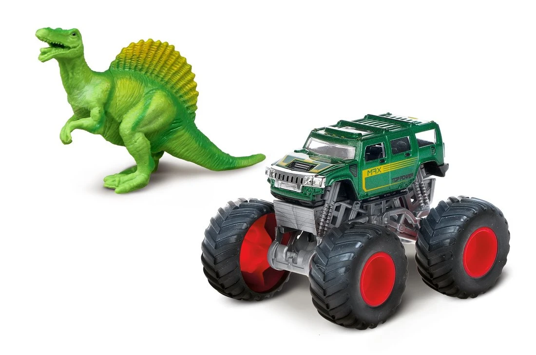 Монстр трак Мир динозавров, мет.машина, фигурка спинозавра Монстр трак Мир динозавров, мет.машина, фигурка спинозавра