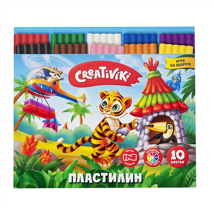 Пластилин Creativiki 10 цв. 150 г ПЛ10КР Пластилин Creativiki 10 цв. 150 г ПЛ10КР