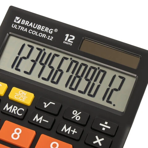 Калькулятор настольный BRAUBERG ULTRA COLOR-12-BKRG (192x143 мм), 12 разрядов, Калькулятор настольный BRAUBERG ULTRA COLOR-12-BKRG (192x143 мм), 12 разрядов,