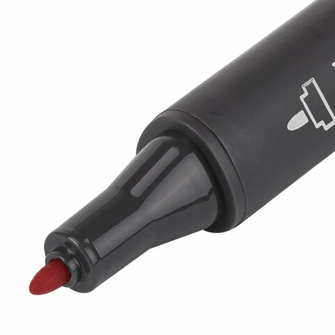 Маркер для скетчинга двусторонний 1 мм - 6 мм BRAUBERG ART CLASSIC, АЛЫЙ (R107), Маркер для скетчинга двусторонний 1 мм - 6 мм BRAUBERG ART CLASSIC, АЛЫЙ (R107),