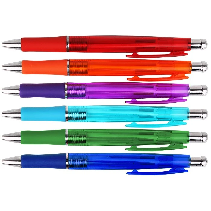 Ручка автоматическая син. "Darvish" корпус прозрачный цветной с