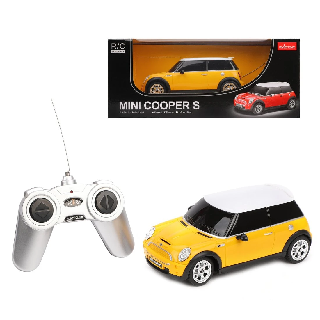 Машина р/у 1:24 MINI Cooper, цвет Жёлтый 27MHZ. 15000Y
