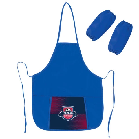 Фартук с нарукавниками для уроков труда ПИФАГОР, 1 карман, 44x55 см,