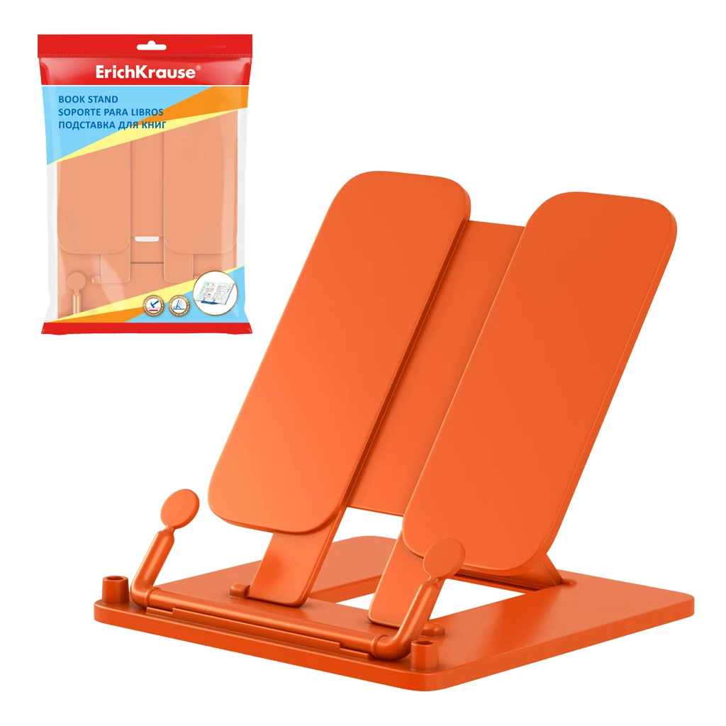 Подставка для книг пластиковая Erich Krause® Caribbean Sunset, оранжевая