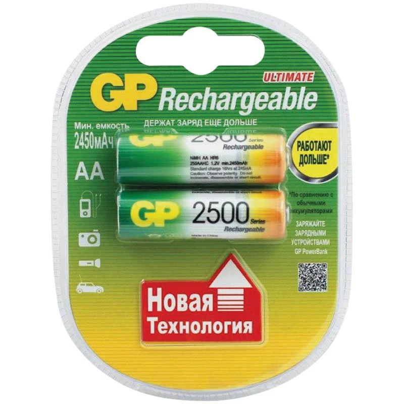 Аккумулятор HR06 GP 250AAHC-UC2 2500mAh: 250AAHC-UC2 штр.:  4606152011251