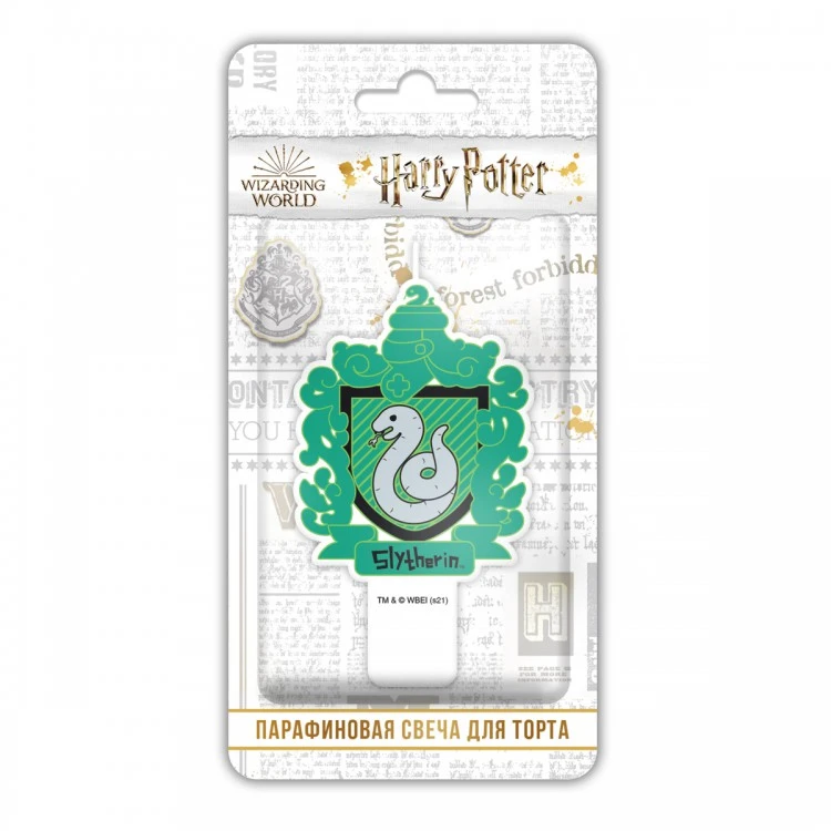 Harry Potter. Парафиновая свеча в торт (Герб зеленый) в блистере (чиби) Harry Potter. Парафиновая свеча в торт (Герб зеленый) в блистере (чиби)