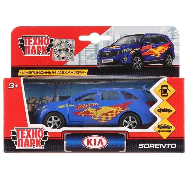 Машина металл KIA sorento prime СПОРТ, 12 см, двери, багаж., инерц., Технопарк