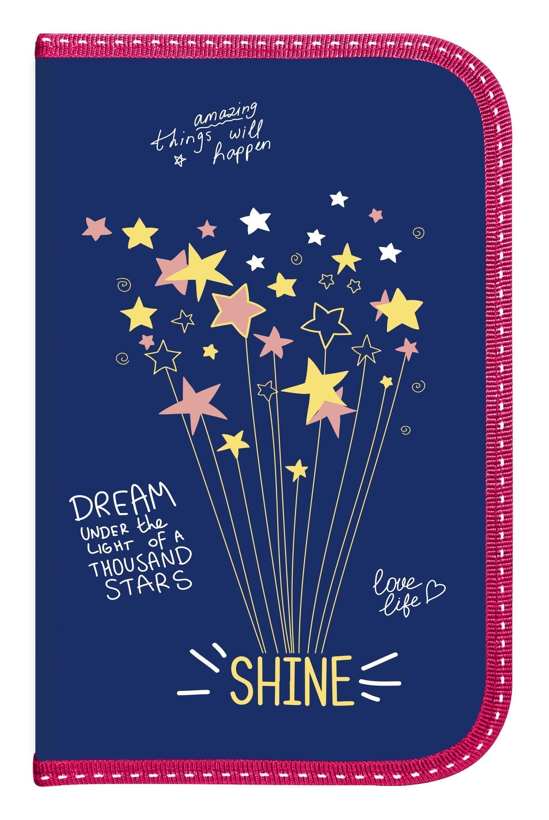 Пенал 1 секц. бол. Schoolformat SHINE BRIGHT 190х90х25 картон, полиэстер молния Пенал 1 секц. бол. Schoolformat SHINE BRIGHT 190х90х25 картон, полиэстер молния