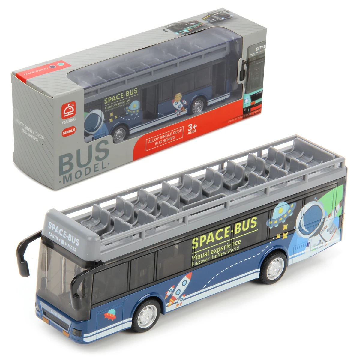 Автобус метал.св, зв. 25х6,5х9, коробка