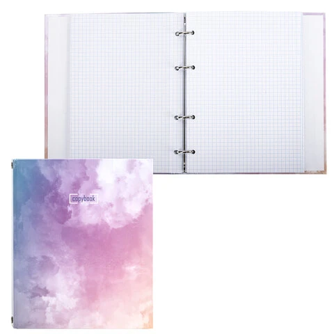 Тетрадь на кольцах А5 (175х215 мм), 240 л., обложка твердый картон, клетка, Тетрадь на кольцах А5 (175х215 мм), 240 л., обложка твердый картон, клетка,