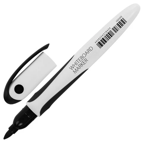 Маркер стираемый для белой доски ЧЕРНЫЙ, BRAUBERG "SOFT LITE", 3 мм,