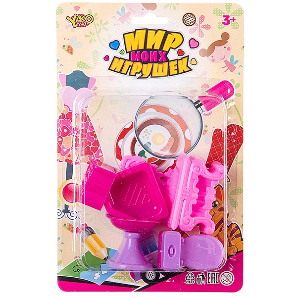 Набор пластм. мебели  "Ванная комната" , 6 предметов., CRD 24x16 см,