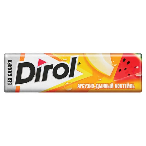 Жевательная резинка DIROL (Дирол) "Арбузно-дынный коктейль", 10 Жевательная резинка DIROL (Дирол) "Арбузно-дынный коктейль", 10