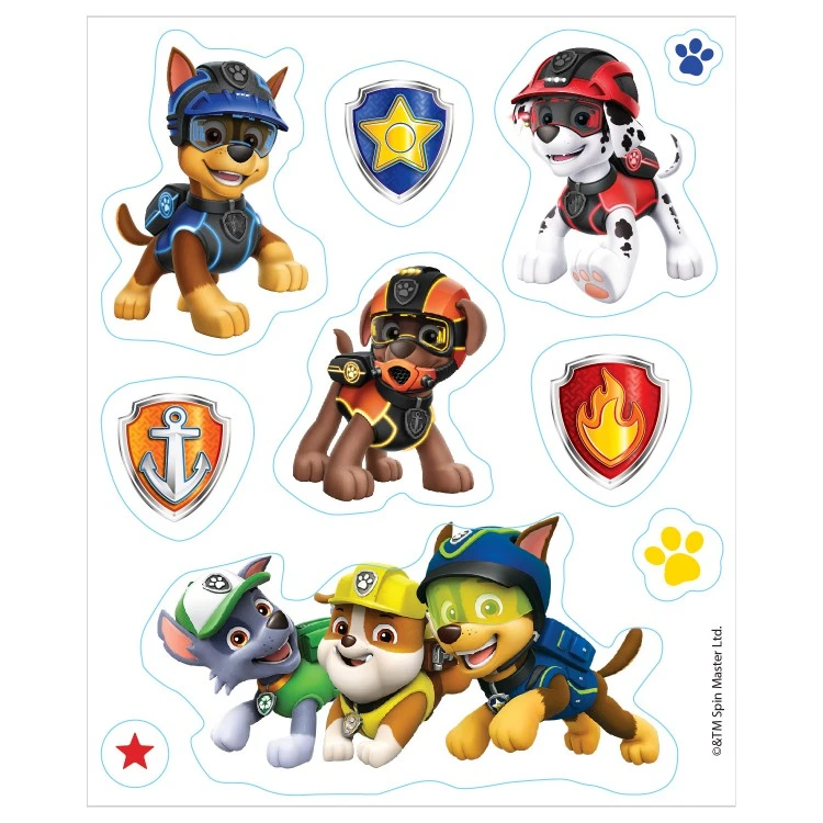 Наклейки - татуировки "Щенячий патруль" 10x16,2 см, 2 листа, дизайн
