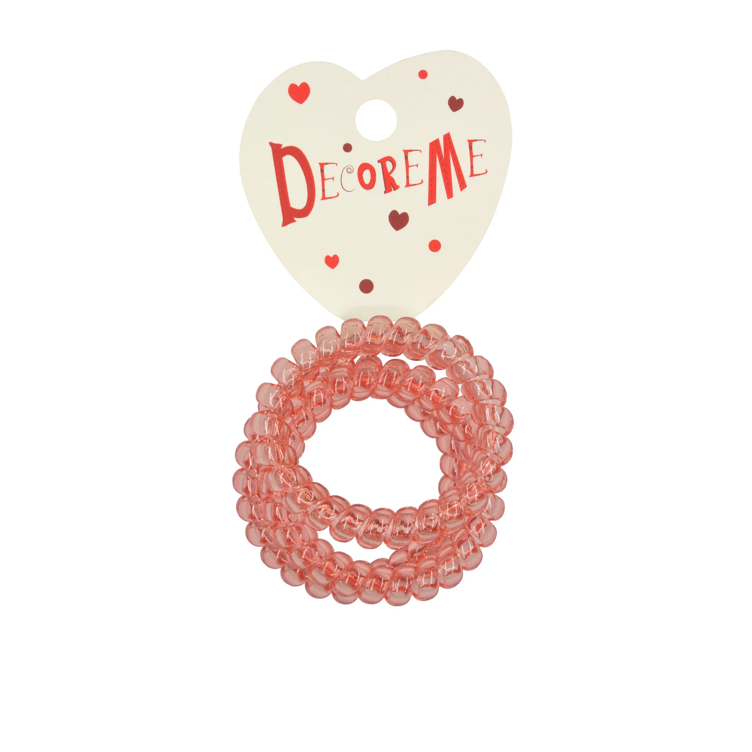 РЕЗИНКА ДЛЯ ВОЛОС СПИРАЛЬНАЯ ПРОЗРАЧНАЯ 3 ШТ