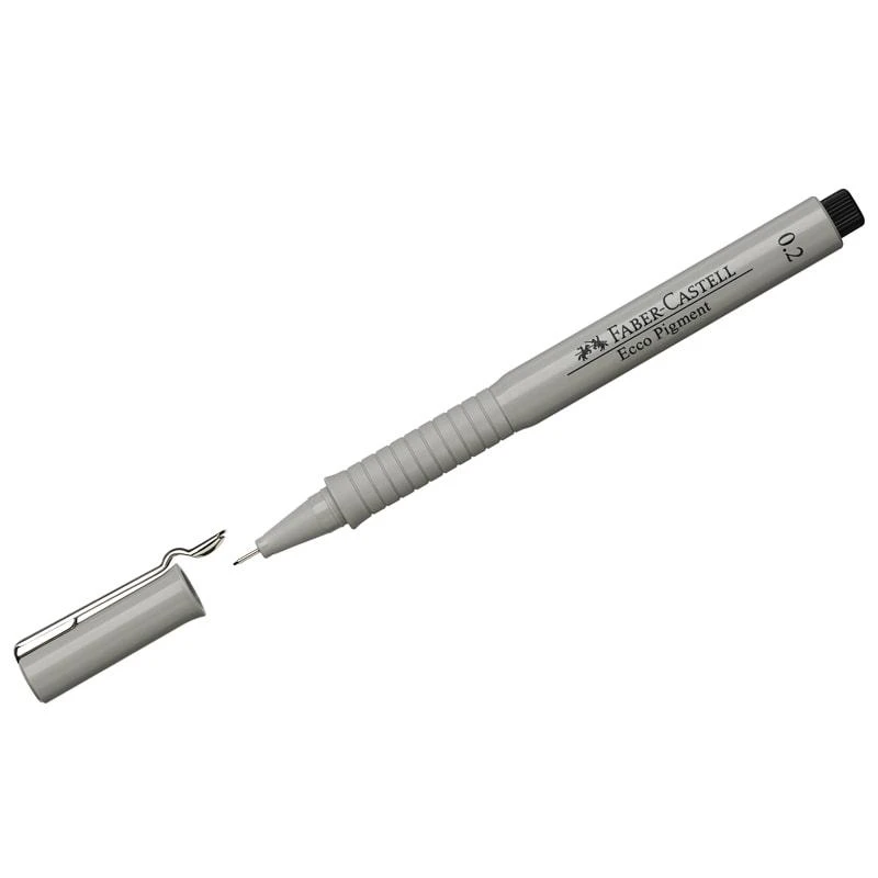 Ручка капиллярная Faber-Castell "Ecco Pigment" черная, 0,2мм. 166299
