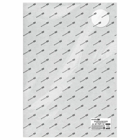 Бумага для акварели 300 г/м2 460x660 мм среднее зерно, 10 листов, BRAUBERG ART