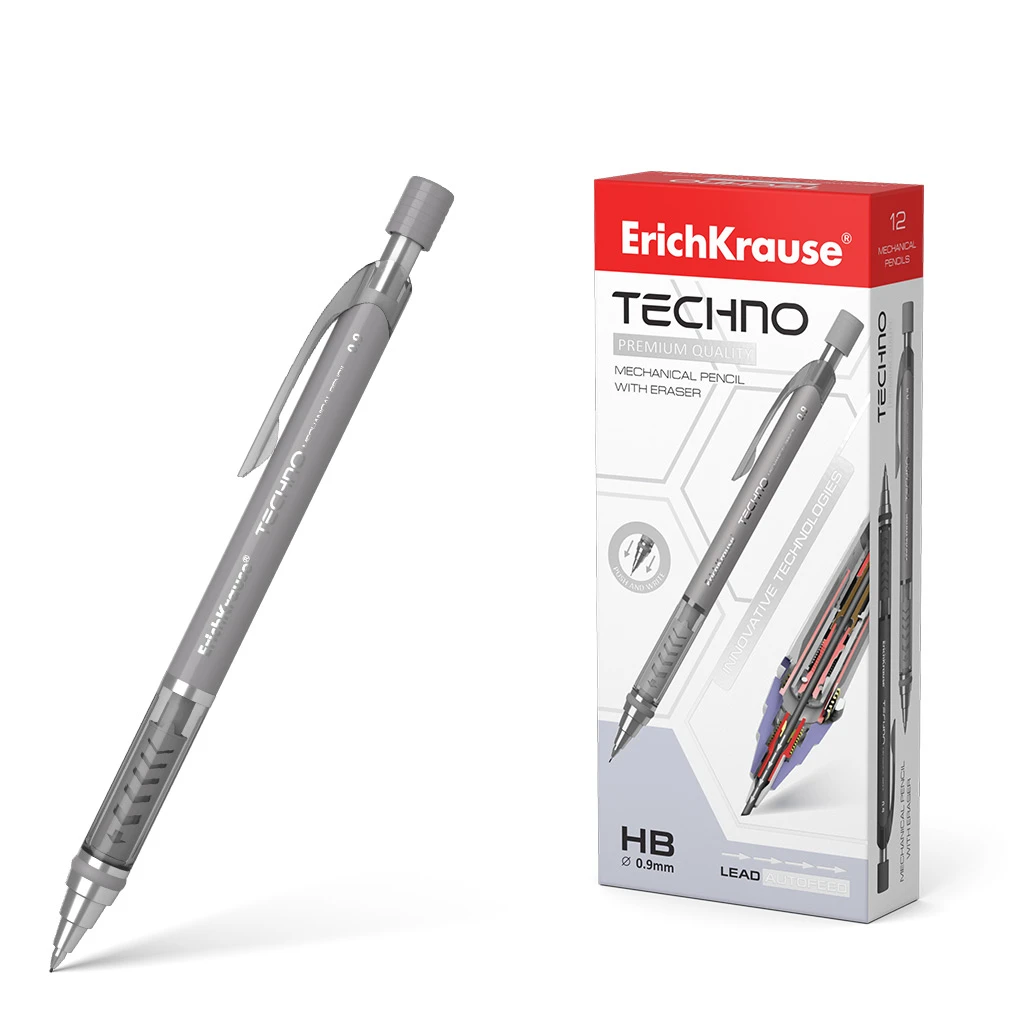 Карандаш механический Erich Krause® Techno 0.9 мм, HB Карандаш механический Erich Krause® Techno 0.9 мм, HB