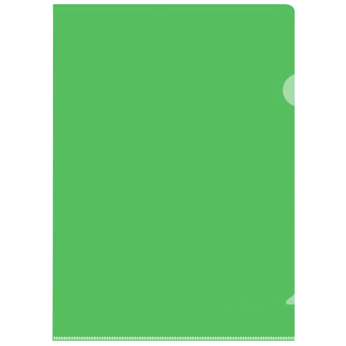 Папка-уголок А4 зелёная