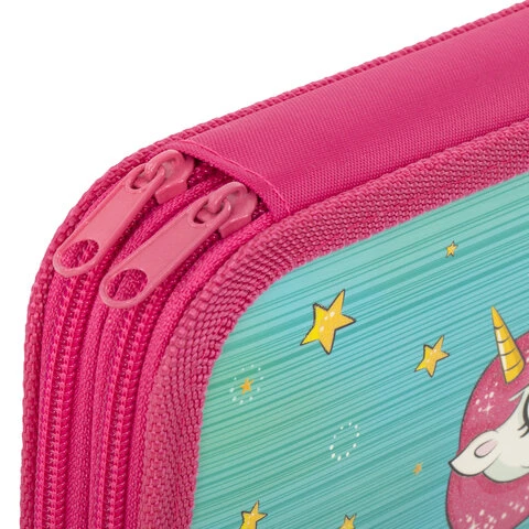 Пенал ЮНЛАНДИЯ, 2 отделения, ламинированный картон, блестки, 19х11 см, Пенал ЮНЛАНДИЯ, 2 отделения, ламинированный картон, блестки, 19х11 см,