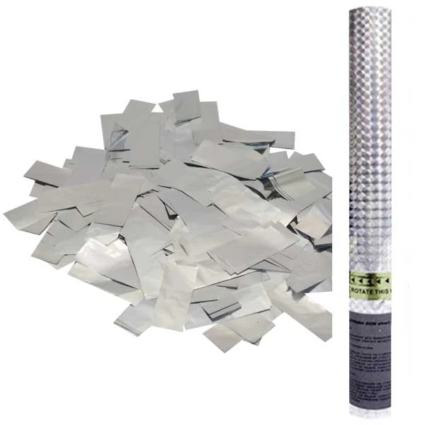 60 см Пневмохлопушка в пластиковой тубе Серебряное конфетти 60 см Пневмохлопушка в пластиковой тубе Серебряное конфетти