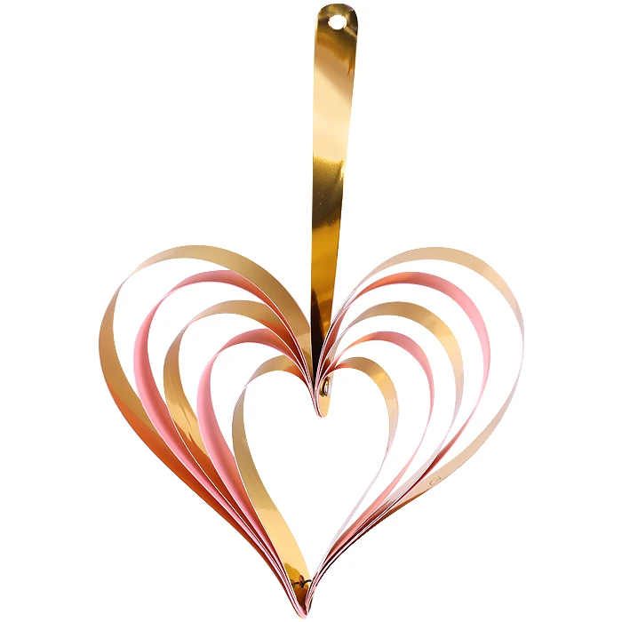 Праздничное украшение подвеска "Сердце" 4шт/уп (набор)