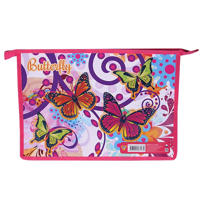 Папка для тетрадей А4 на молнии Butterfly Папка для тетрадей А4 на молнии Butterfly